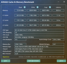 Cache and Memory Benchmark